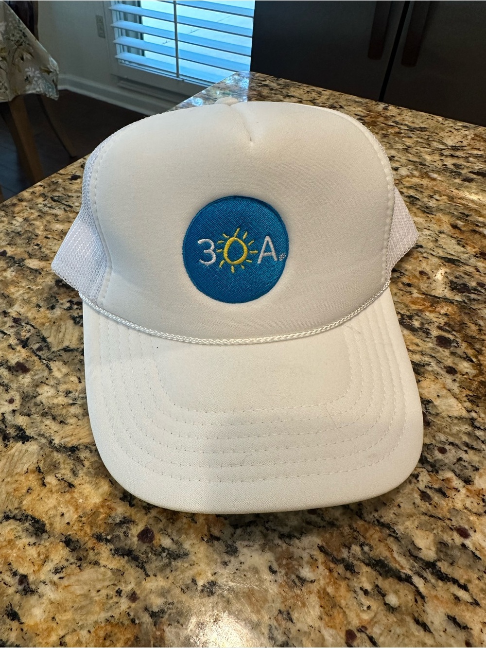 OTTO White Trucker Hat with Blue 30A Sun Patch